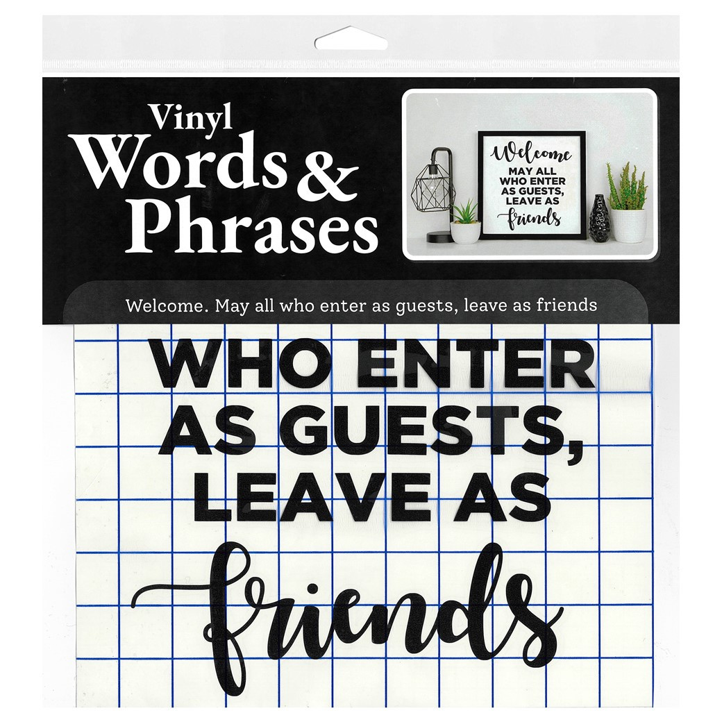 Leisure Arts Home DÃ©cor Vinyl Words Phrases Welcome May All Who