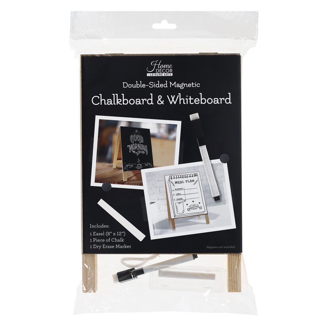 Square Chalkboard Easel With Swirly Design - 10" X 7" Sign Holder For Weddings, Parties, Events, Includes Chalk