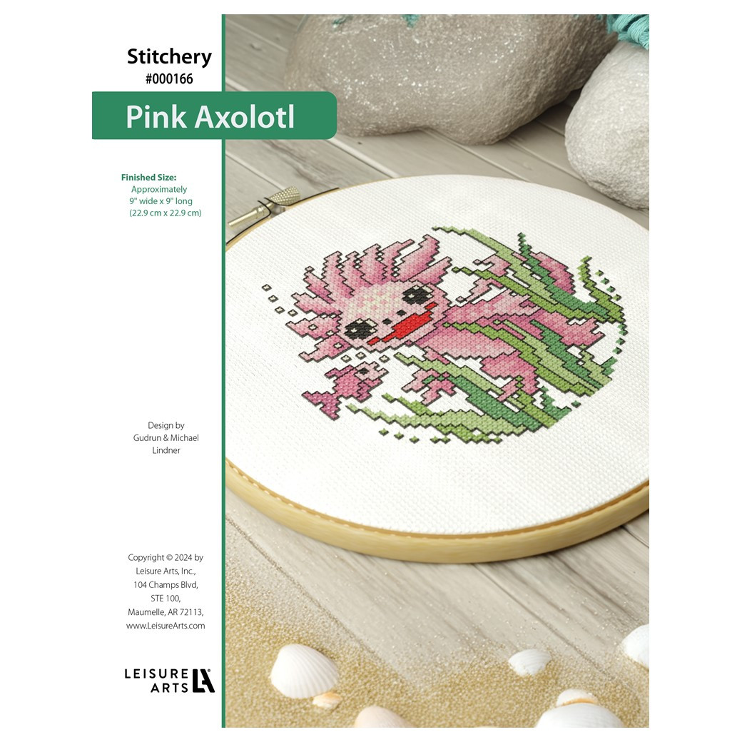 Leisure Arts ePattern XStitch Axolotl Pink - Leisure Arts