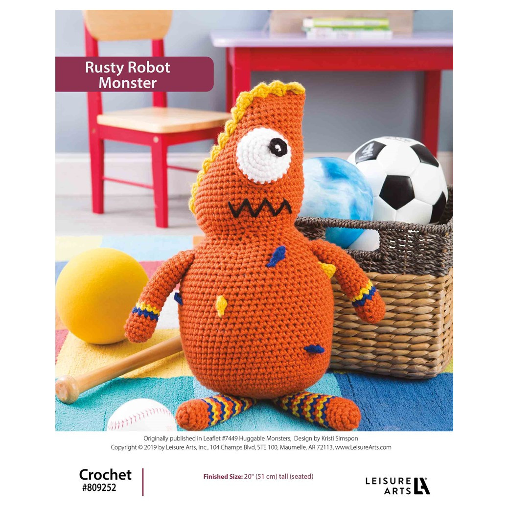 【Rusty】あみぐるみオーダー Leisure Arts Rusty Robot Monster Crochet ePattern - Leisure Arts
