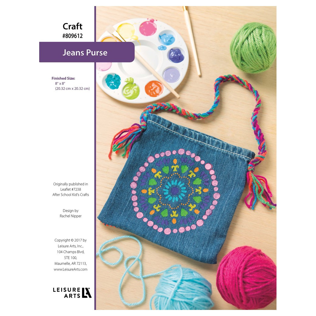 Leisure Arts AfterSchool Kids Crafts Jeans Purse ePattern