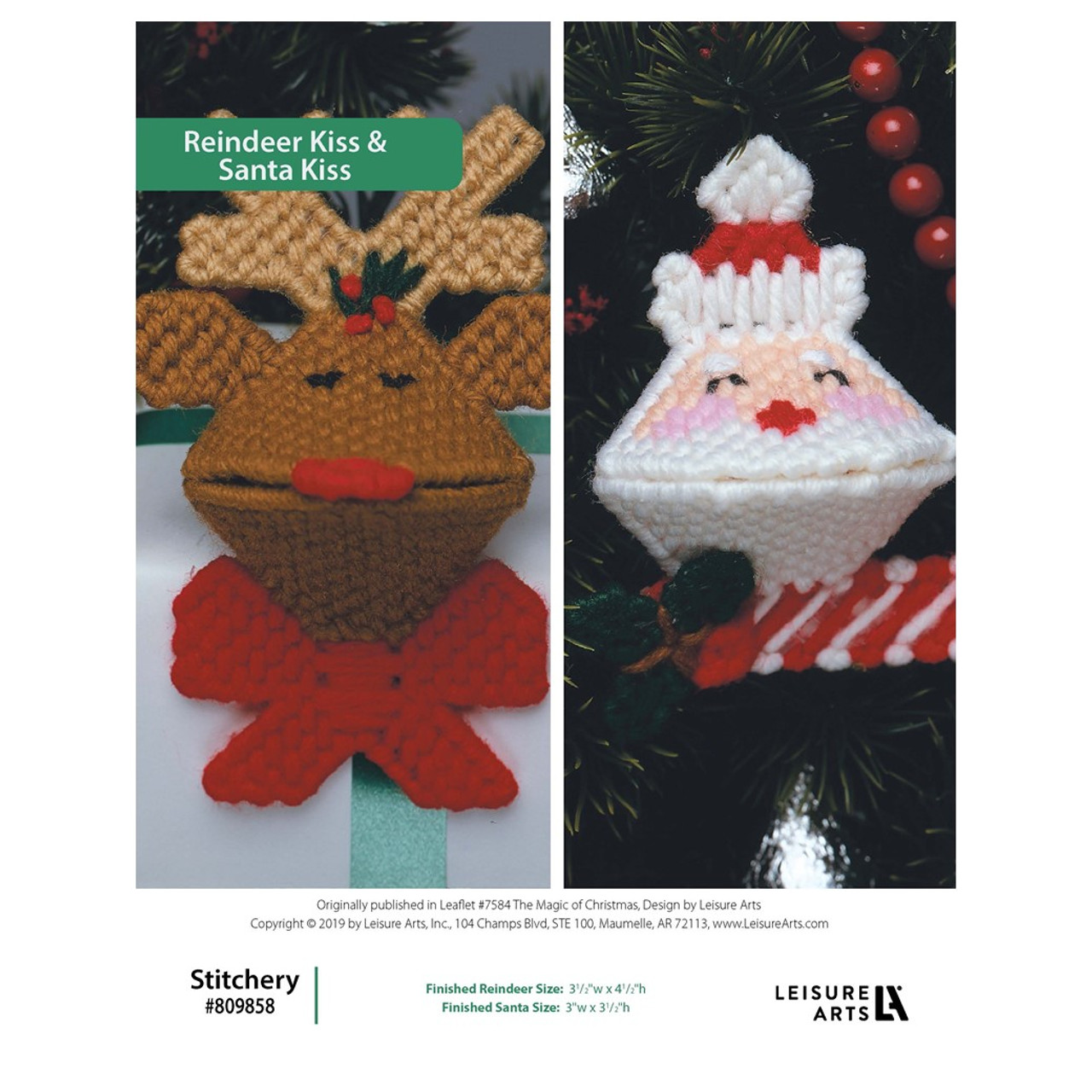 Leisure Arts The Magic Of Christmas Reindeer Kiss Santa Kiss Plastic Canvas ePattern - Leisure Arts leisure-arts-the-magic-of-christmas-reindeer-kiss-santa-kiss-plastic-canvas-epattern-leisure-arts