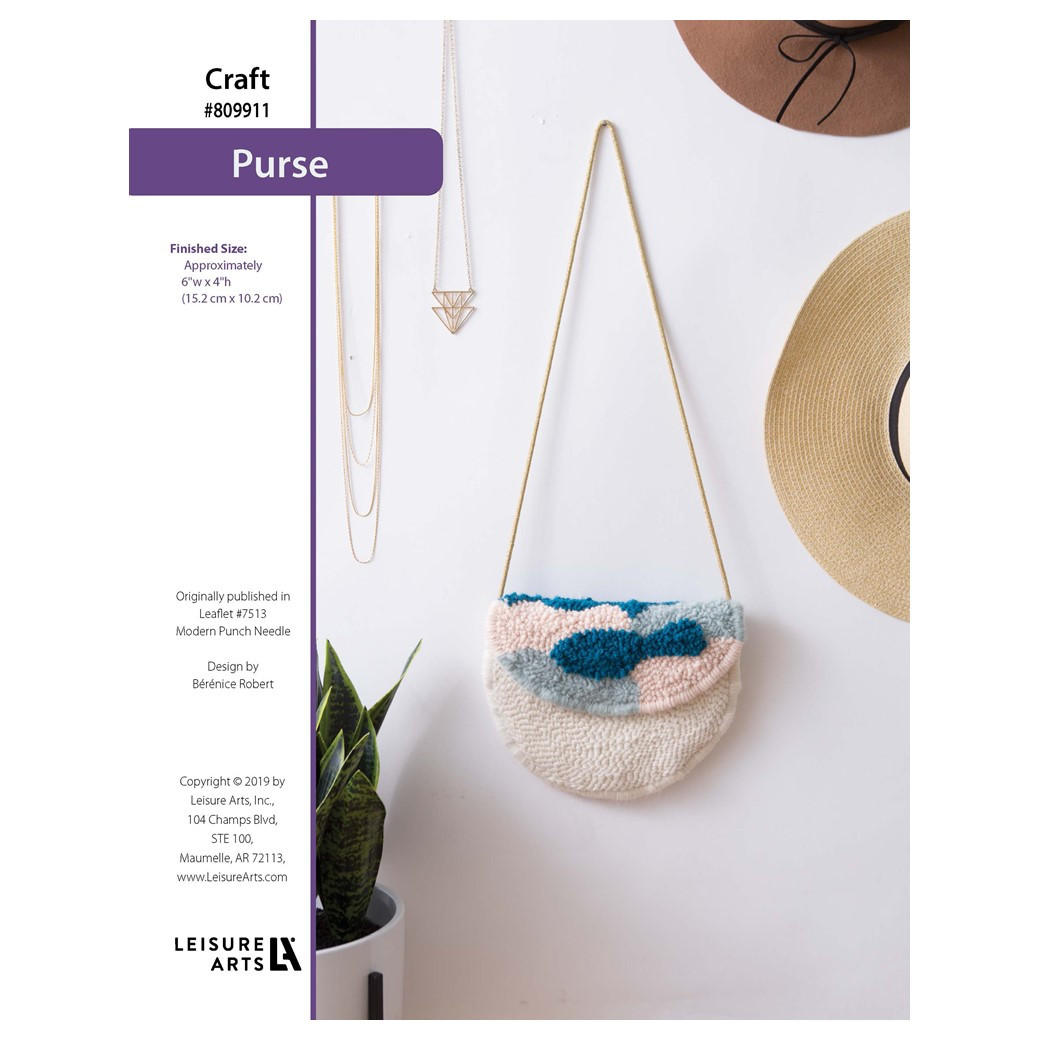Leisure Arts Modern Punch Needle Purse ePattern - Leisure Arts
