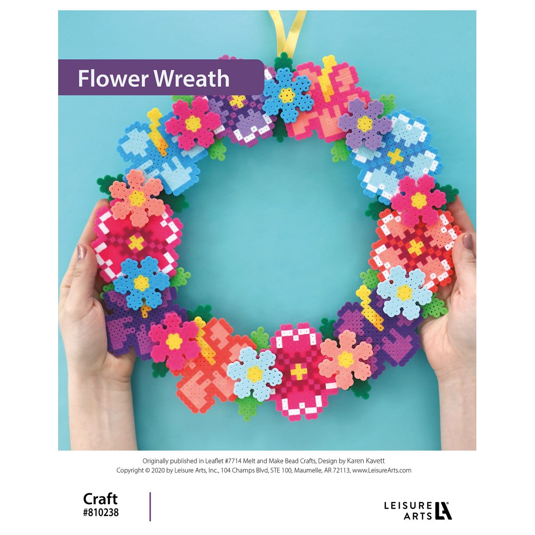 Leisure Arts ePattern Melt And Make Bead Flower Wreath - Leisure Arts