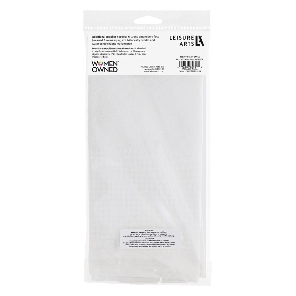 Leisure Arts DualEnded Huck Cloth Aida Cloth Tea Towel Swedish