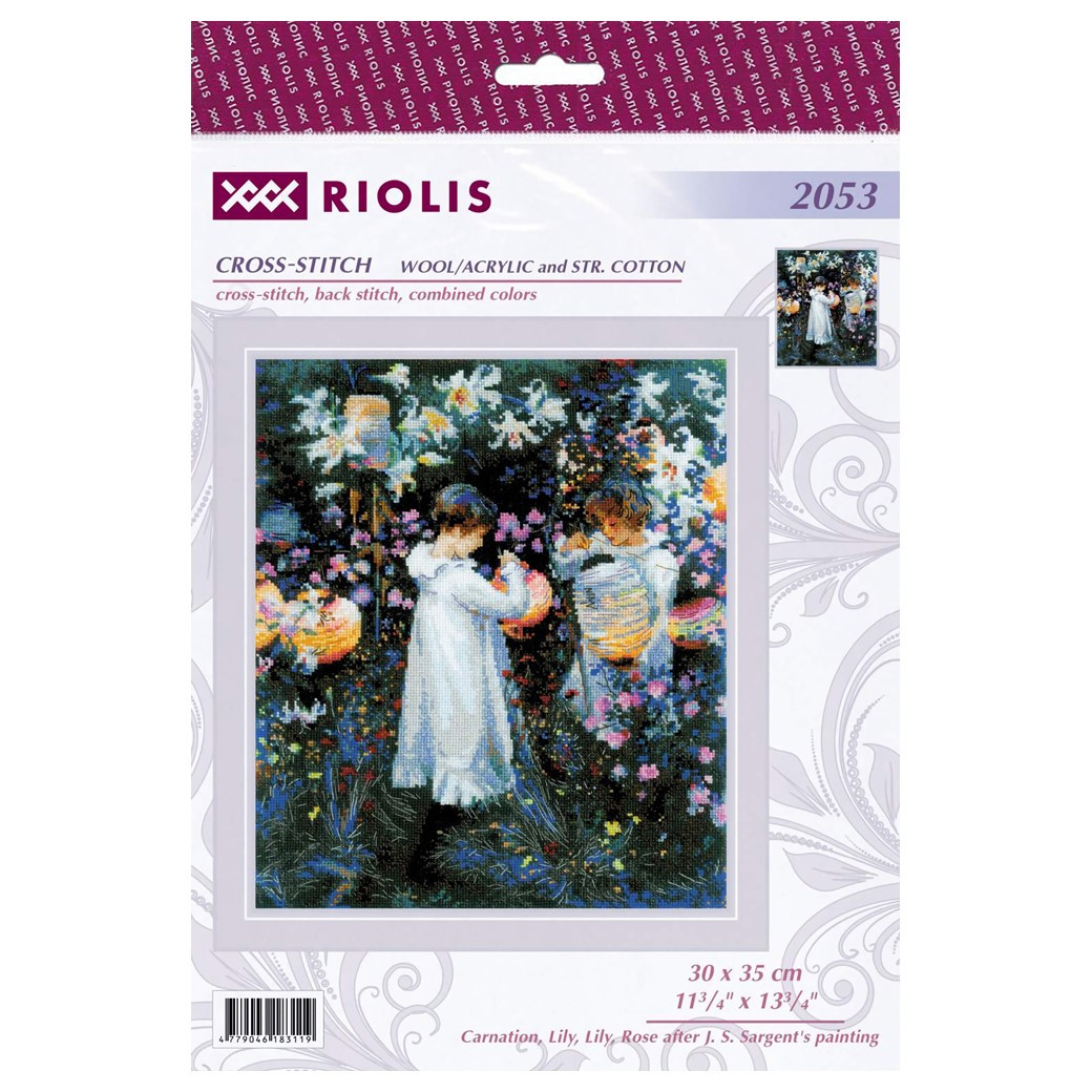 Riolis Cross Stitch Kit Carnation Lily Lily Rose J. S. Sargent
