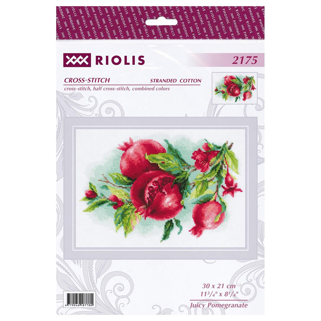 Riolis Cross Stitch Kit Juicy Pomegranate - Leisure Arts