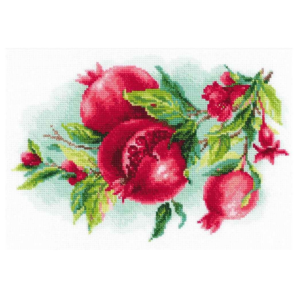 Riolis Cross Stitch Kit Juicy Pomegranate - Leisure Arts