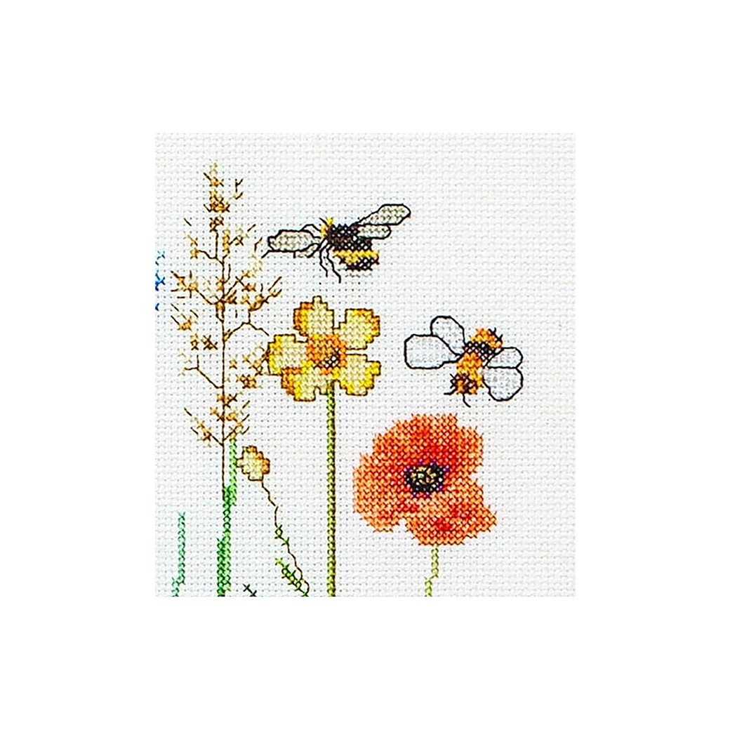 Thea Gouverneur Cross Stitch Kit 16ct Wildflowers - Leisure Arts