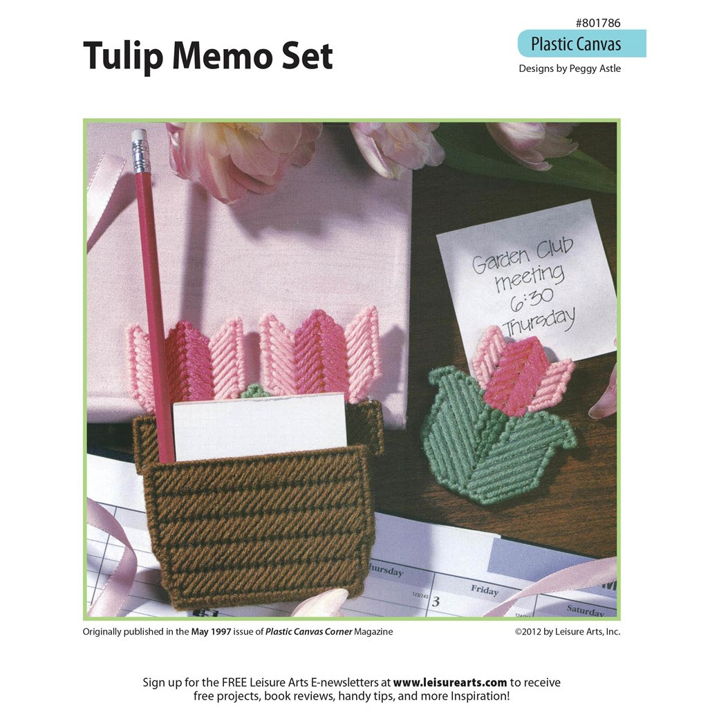 Leisure Arts Tulip Memo Set Plastic Canvas ePattern - Leisure Arts