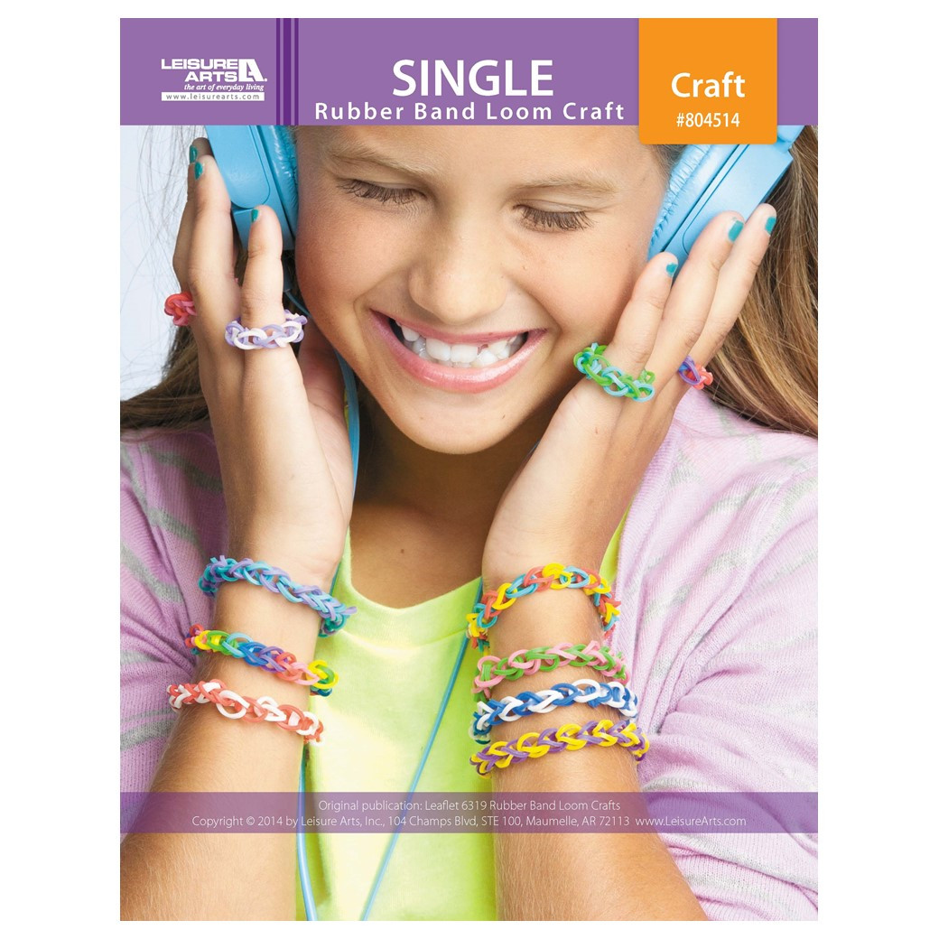 Leisure Arts Rubber Band Loom Crafts Single Rubber Band Bracelet