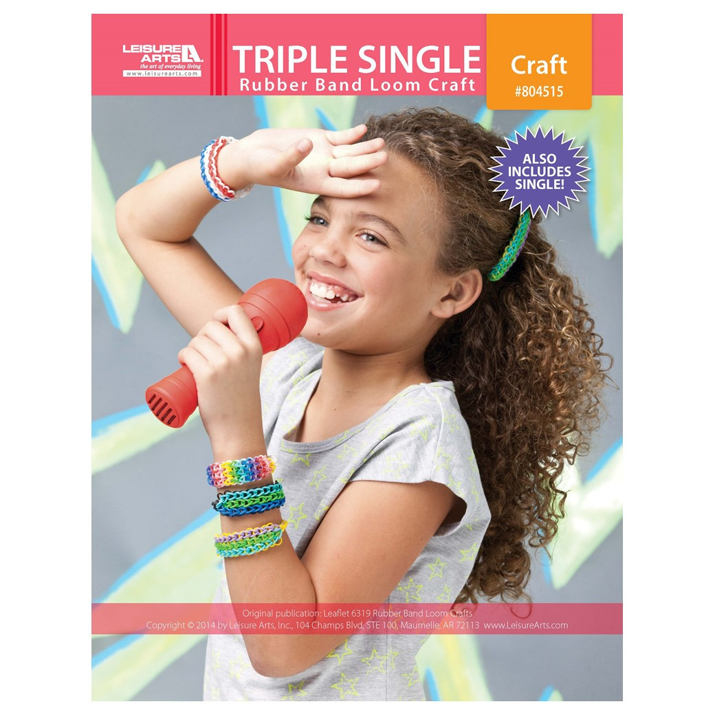 Leisure Arts Rubber Band Loom Crafts Triple Single Rubber Band