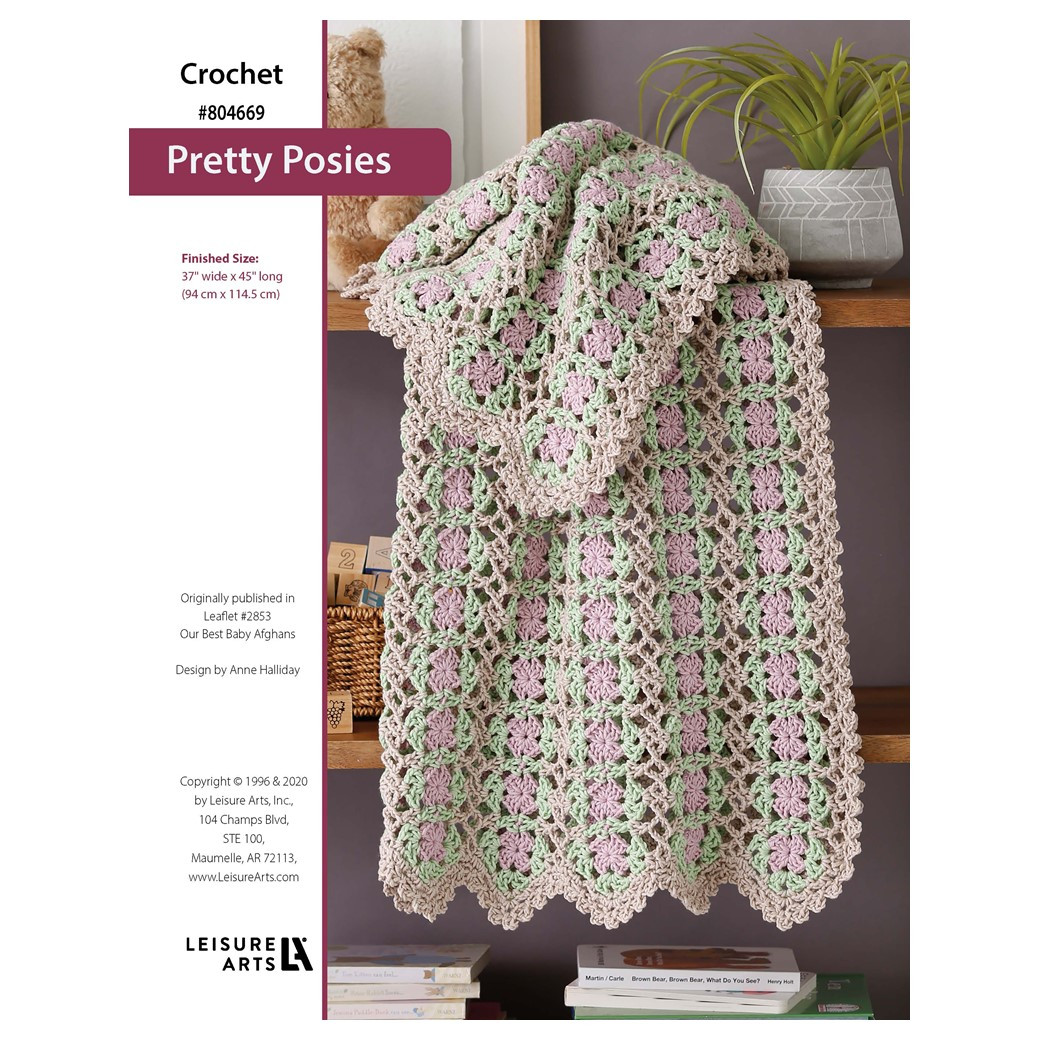 Leisure Arts Our Best Baby Afghans Pretty Posies Crochet ePattern