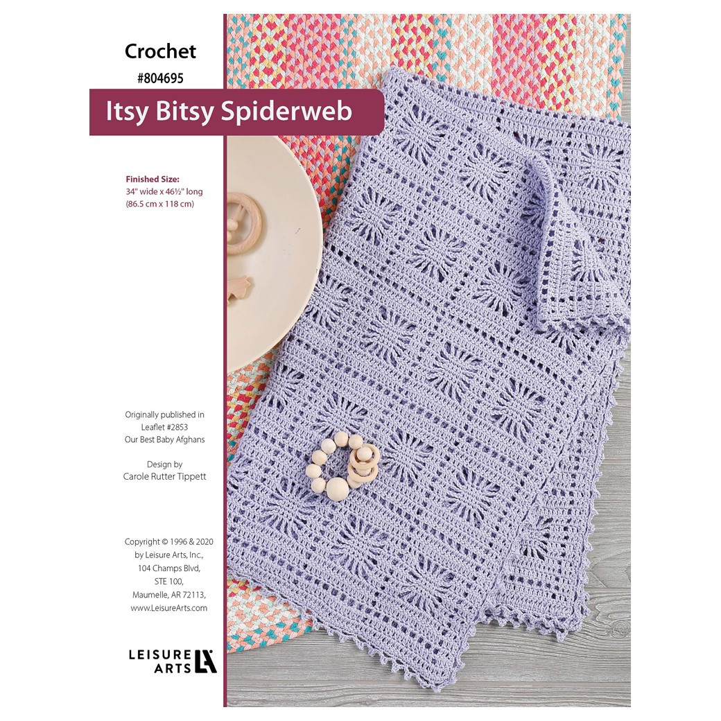 Leisure Arts Our Best Baby Afghans Itsy Bitsy Spiderweb Crochet