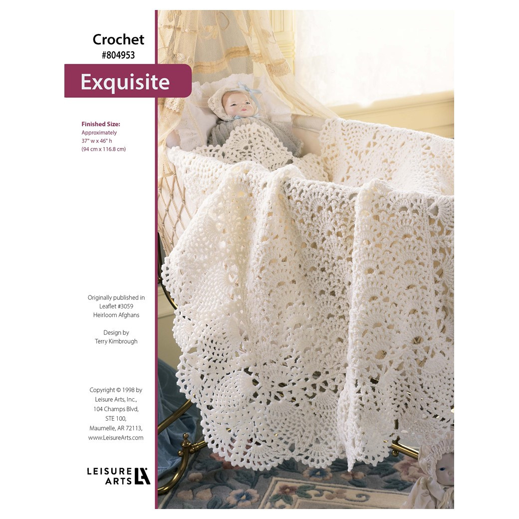 Leisure Arts Heirloom Afghans For Baby Exquisite Crochet ePattern