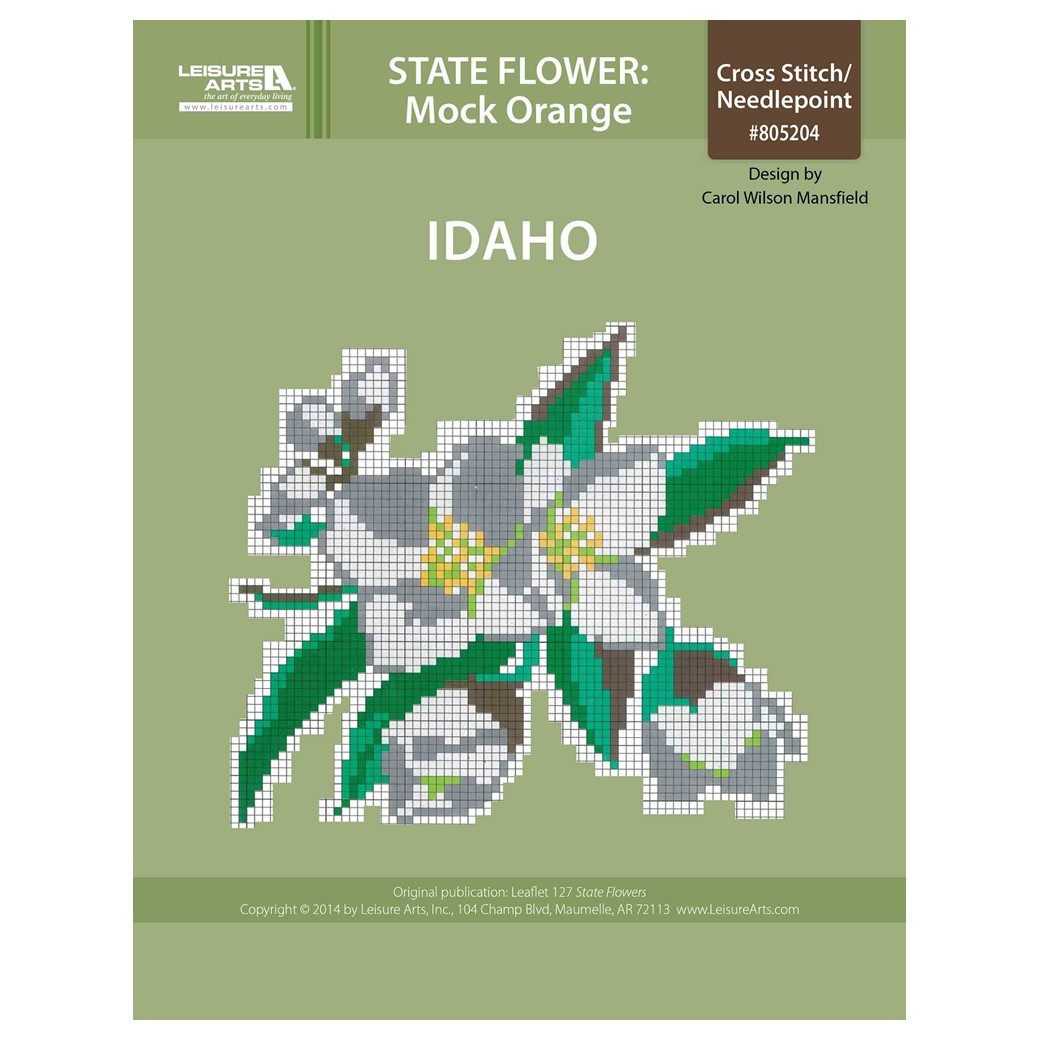 Leisure Arts Idaho Mock Orange Cross Stitch ePattern - Leisure Arts