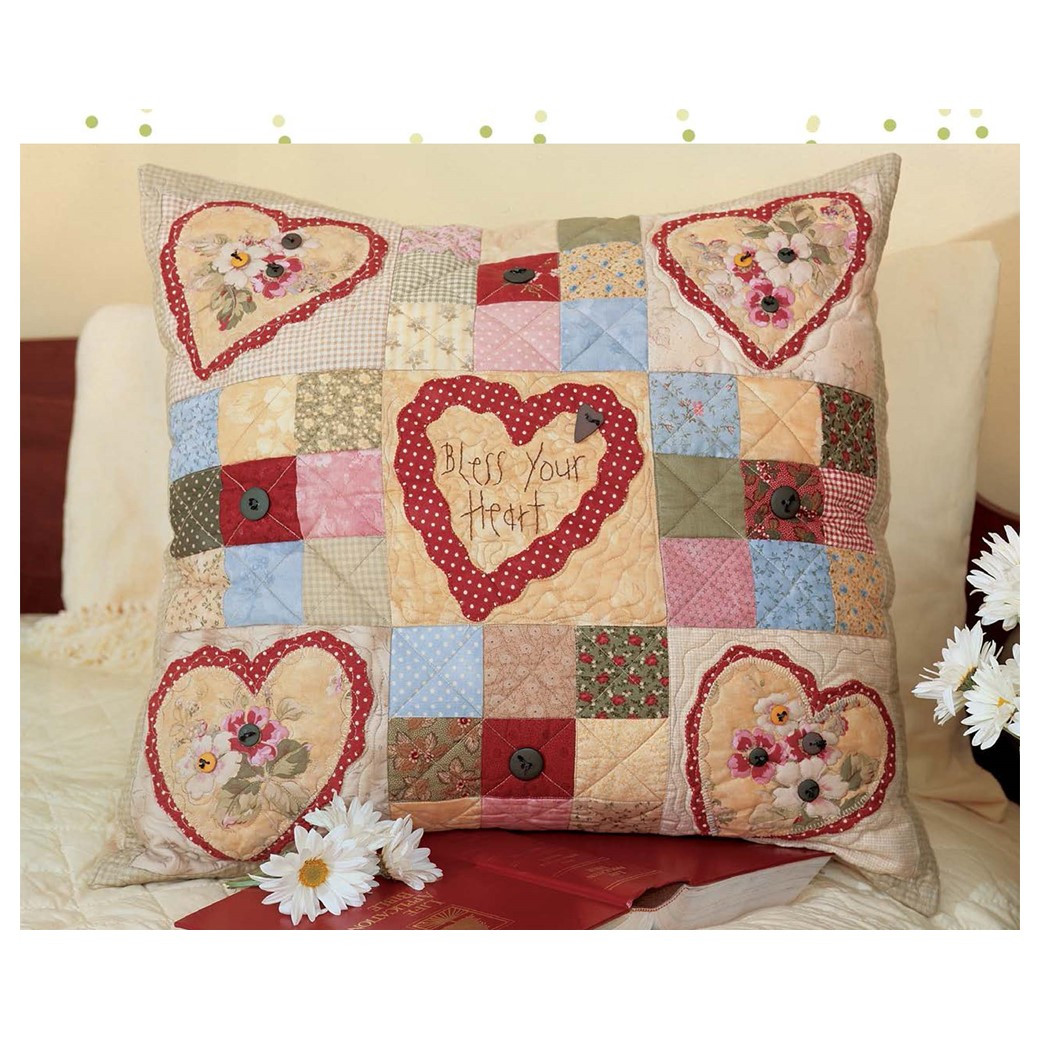 Leisure Arts Love Friendship Quilted Pillows Bless Your Heart
