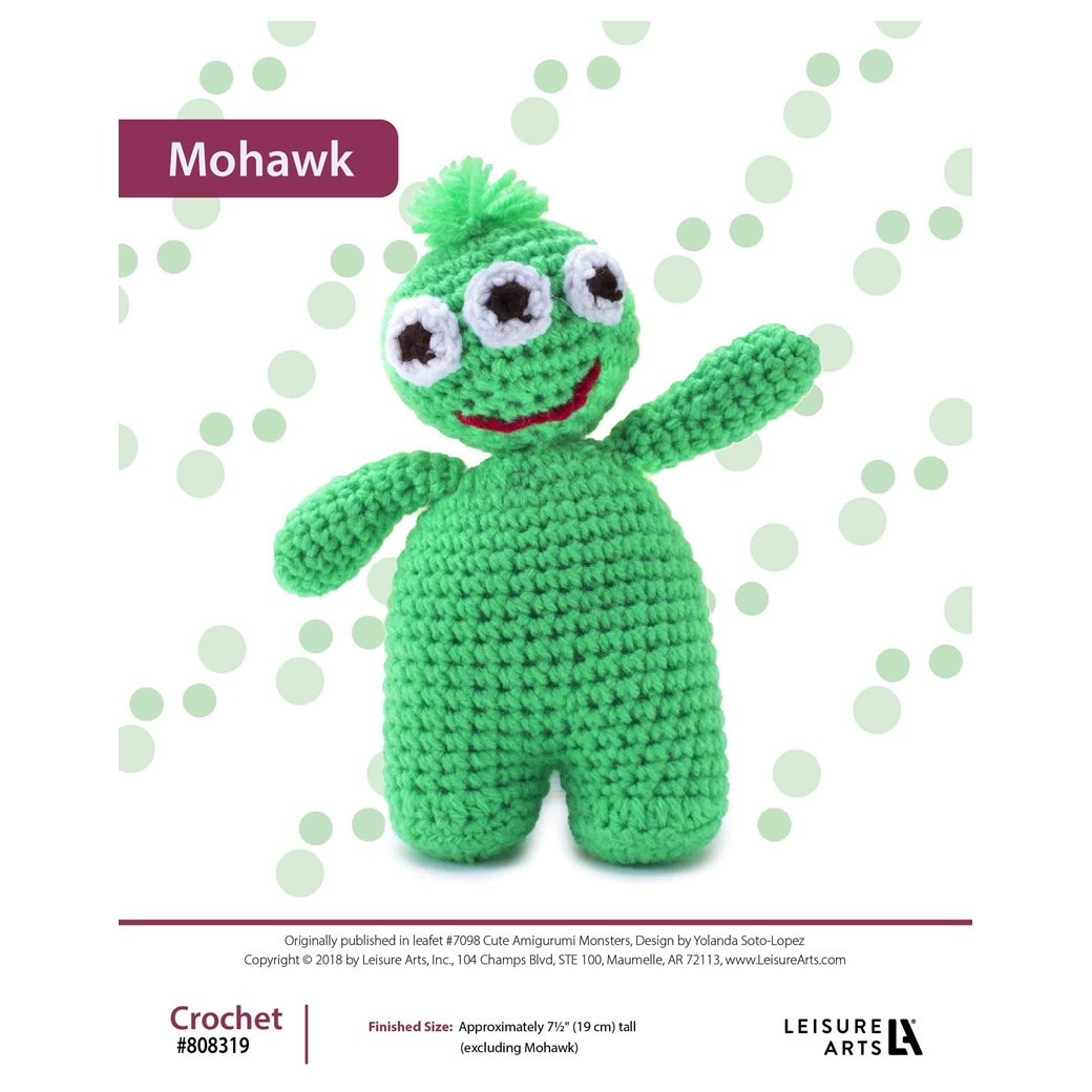 Leisure Arts Cute Amigurumi Monster Mohawk Crochet ePattern