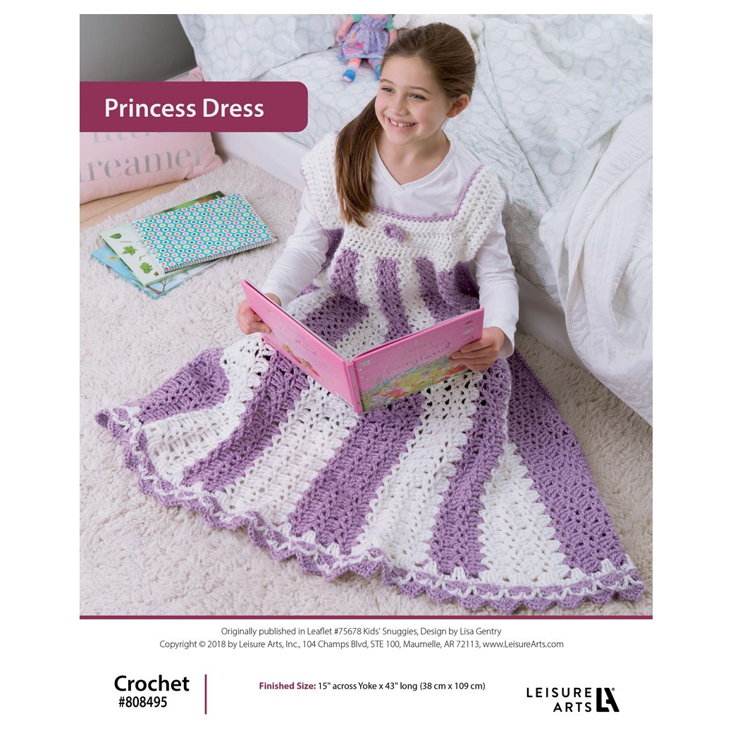 Leisure Arts Kids Snuggies Princess Crochet ePattern Leisure Arts