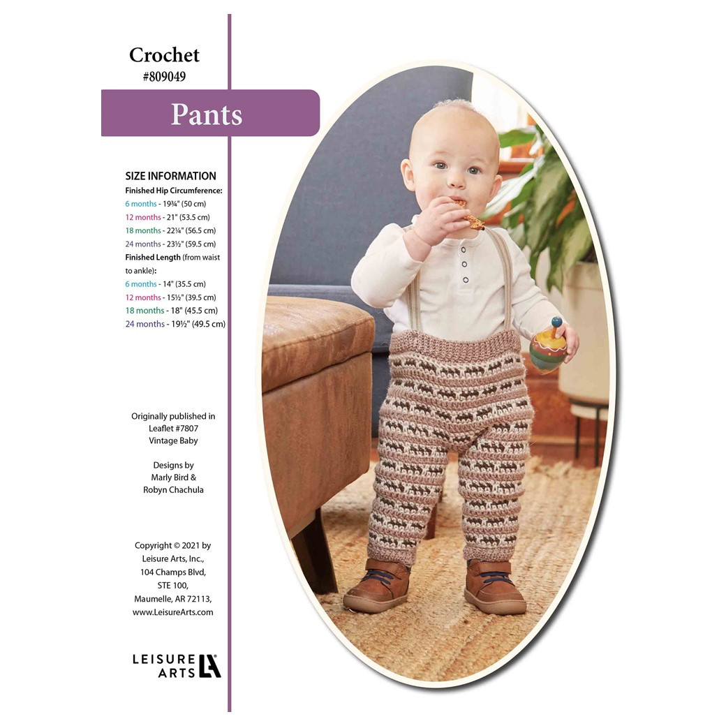 Leisure Arts Vintage Baby Crochet Pants ePattern Leisure Arts - Main Image