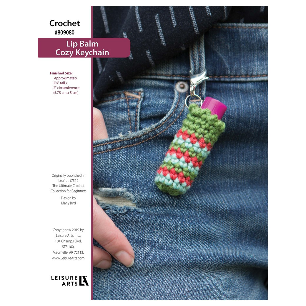 Leisure Arts ePattern Crochet Lip Balm Keychain Leisure Arts