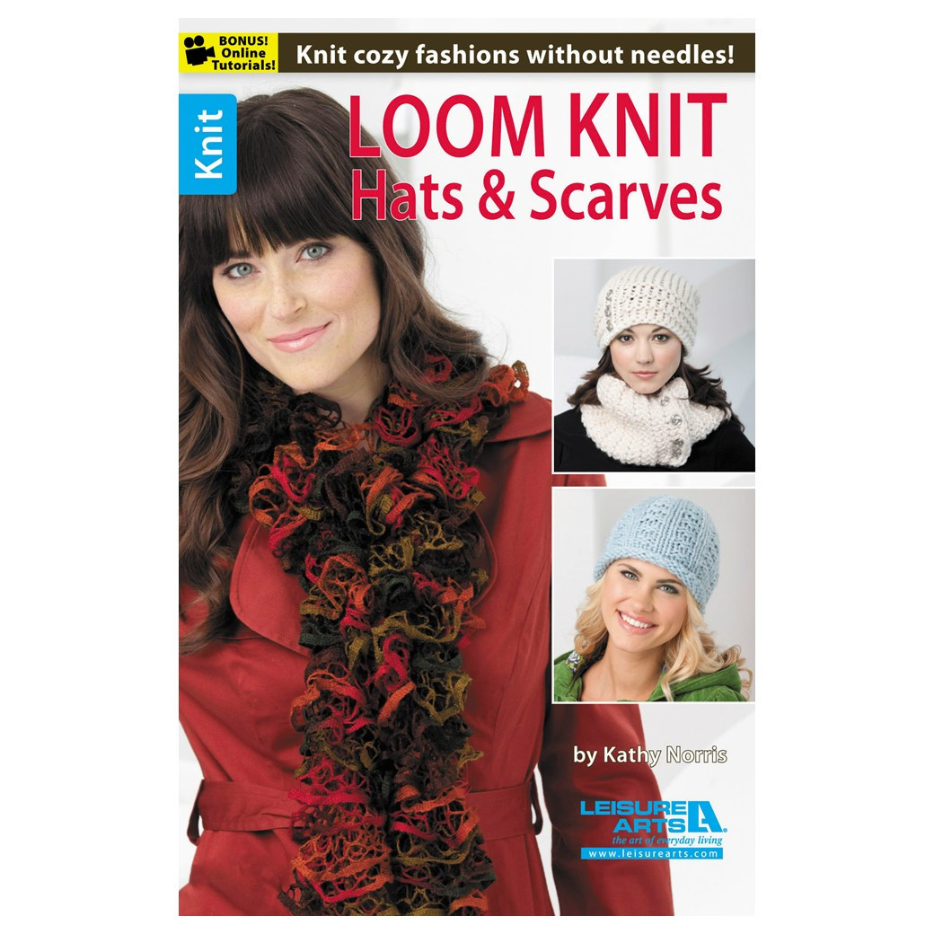 Leisure Arts Loom Knit Hats Scarves Book Leisure Arts