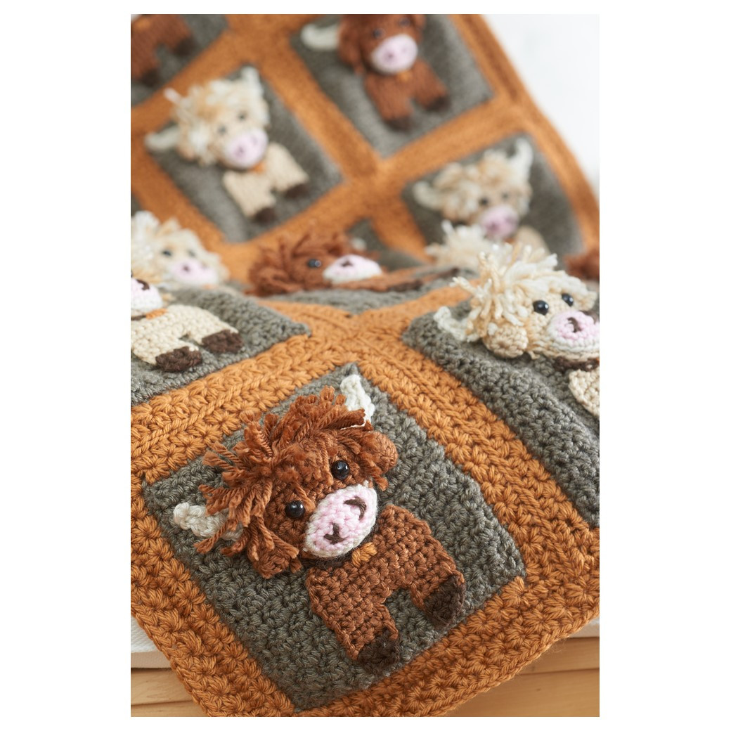 Highland Cow Lovey Cow Blanket Crochet Pattern Crochet Highland