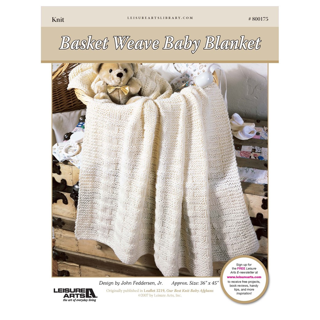 Leisure Arts Our Best Knit Baby Afghans Basket Weave ePattern