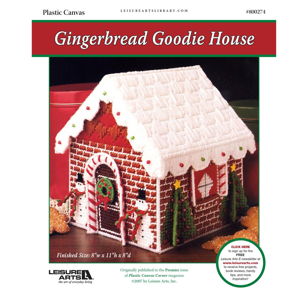 Leisure Arts Gingerbread Goodie House Plastic Canvas ePattern