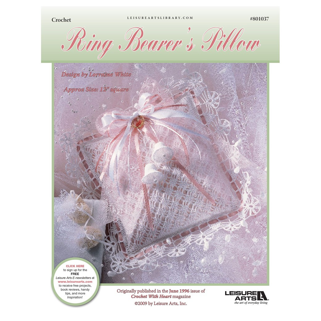 Leisure Arts Ring Bearers Pillow Crochet ePattern Leisure Arts