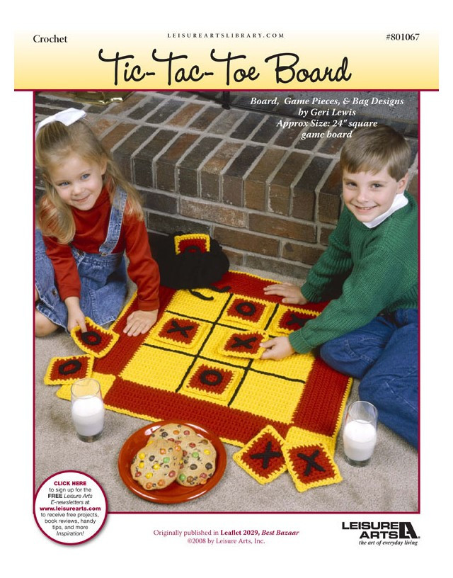 Leisure Arts TicTacToe Board Crochet ePattern - Leisure Arts