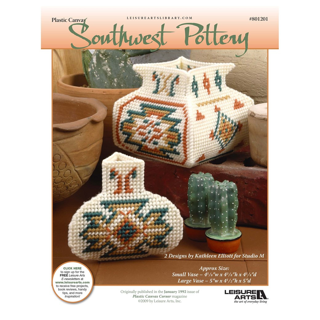 Leisure Arts Southwest Pottery Plastic Canvas ePattern - Leisure Arts