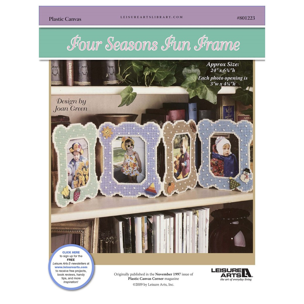 Leisure Arts Four Seasons Fun Frame Plastic Canvas ePattern