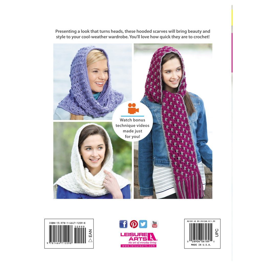 kkurochet 第2弾 hooded scarf Leisure Arts Hooded Scarves Crochet Book 2 eBook - Leisure Arts