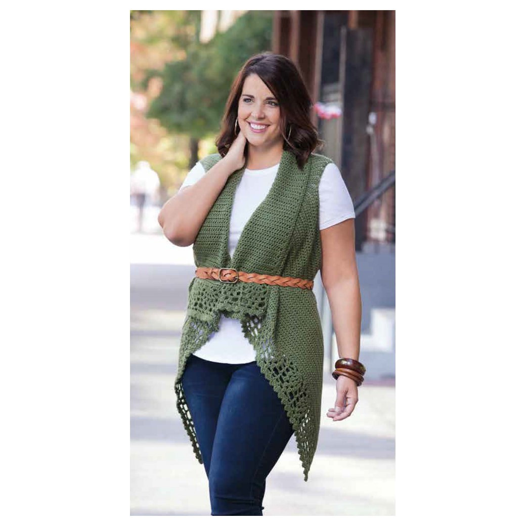 Plus Size Crochet Vest Leisure Arts Plus Size Garments With Style