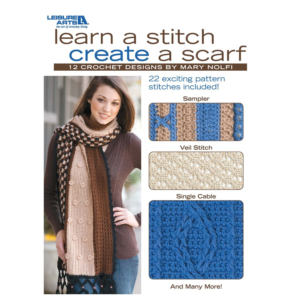 Free Crochet How To Make A Scarf Crochet Leisure Arts Learn A