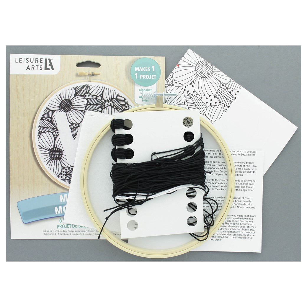 Leisure Arts Embroidery Kit 6 inch Monogram - Leisure Arts