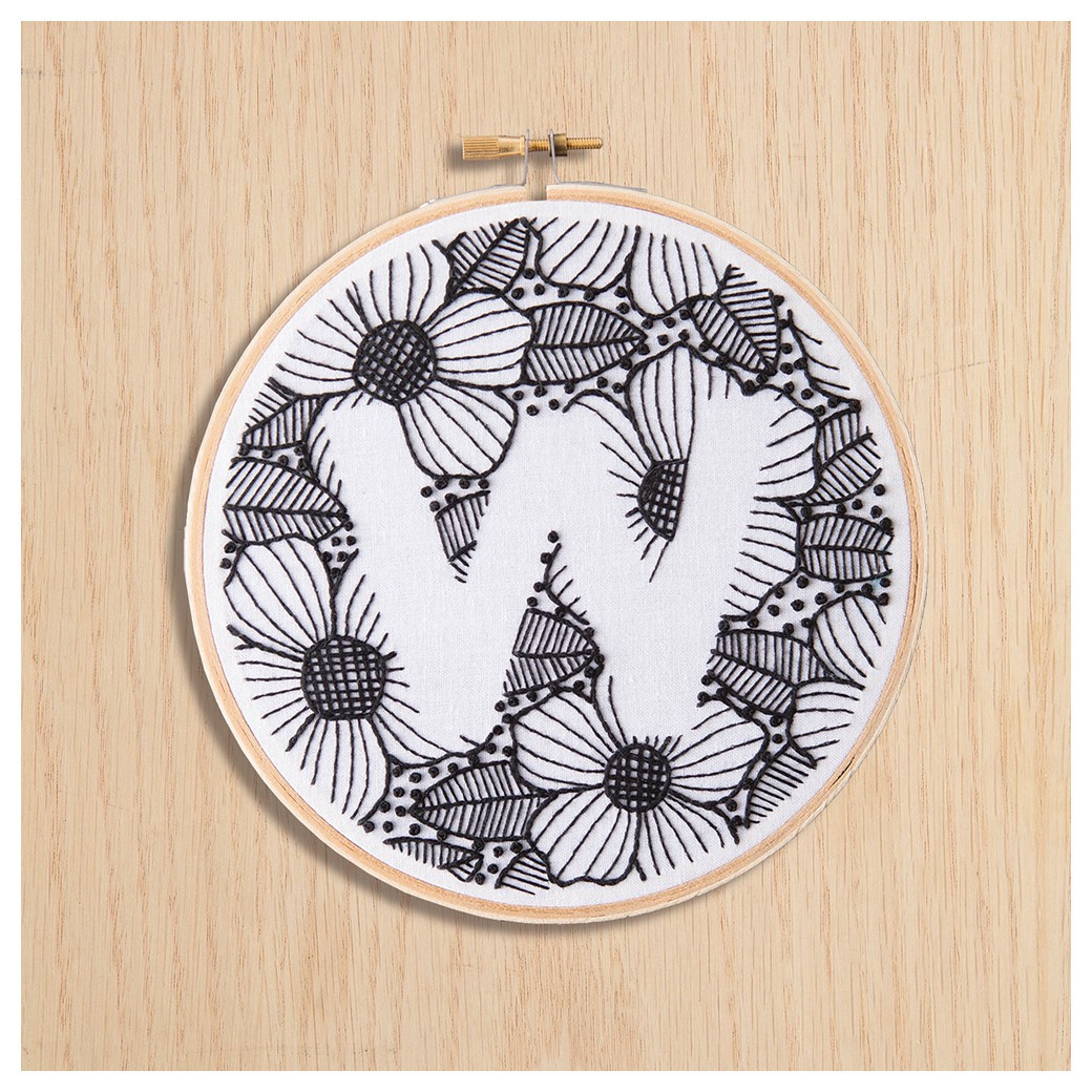 Leisure Arts Embroidery Kit 6 inch Monogram - Leisure Arts