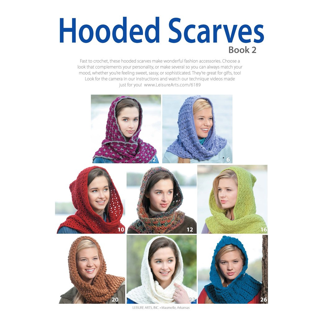 kkurochet 第2弾 hooded scarf Leisure Arts Hooded Scarves Crochet Book 2 - Leisure Arts