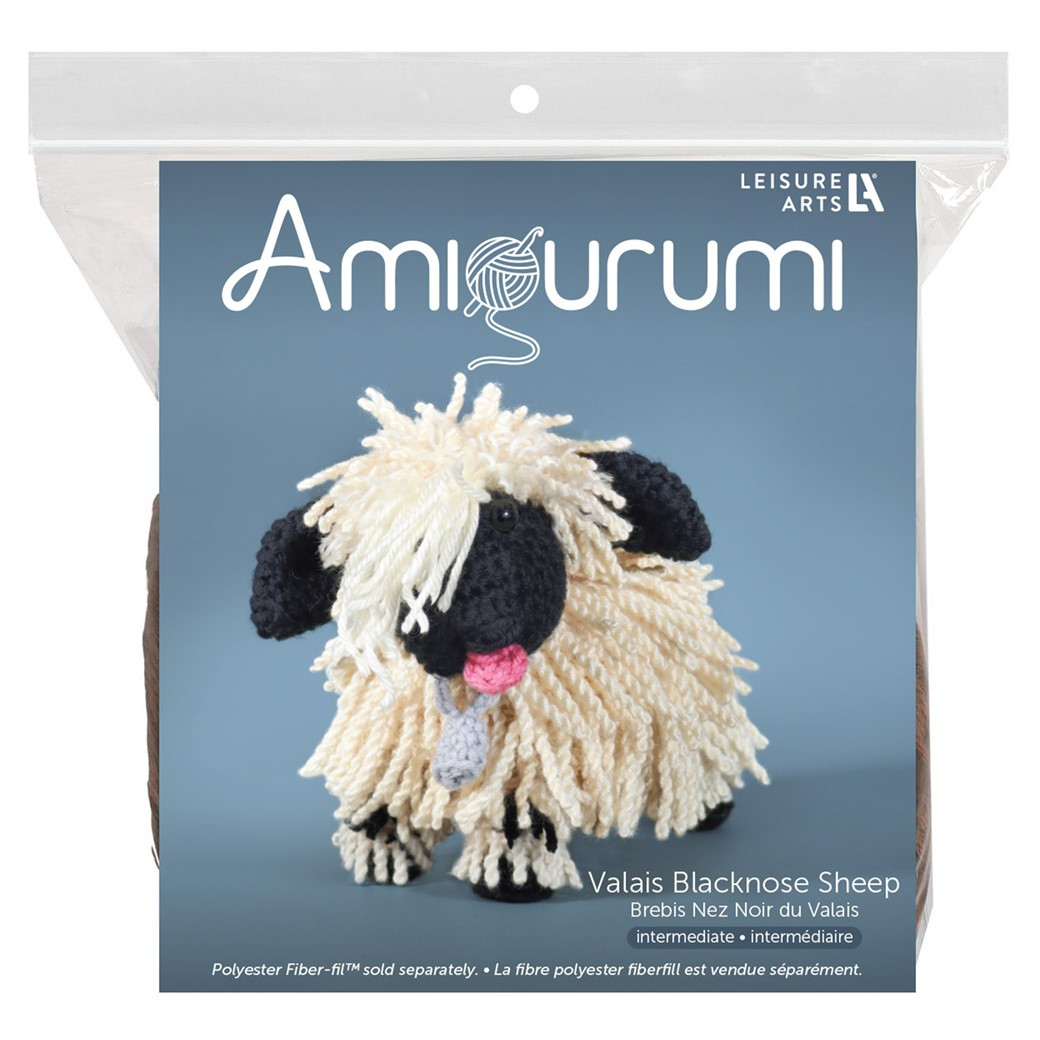 Leisure Arts Crochet Kit Amigurumi Valais Blacknose Sheep USA