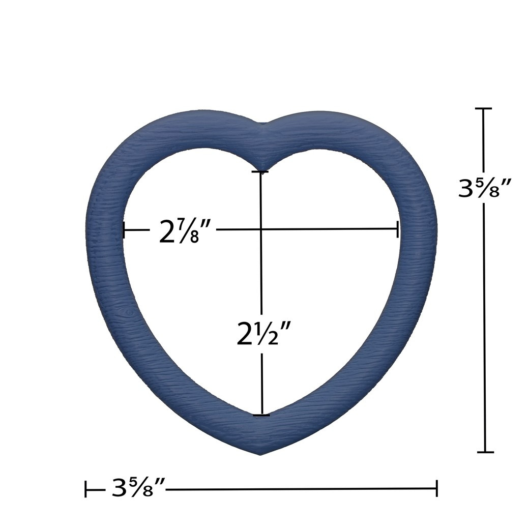 EBL Craft Frames 2.75 inch Heart WoodGrain Denim 30pc - Leisure Arts