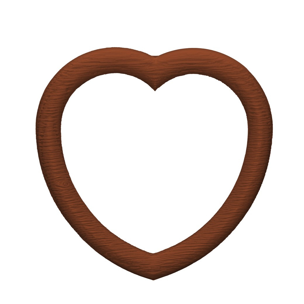 EBL Craft Frames 2.75 inch Heart WoodGrain Brown 30pc - Leisure Arts