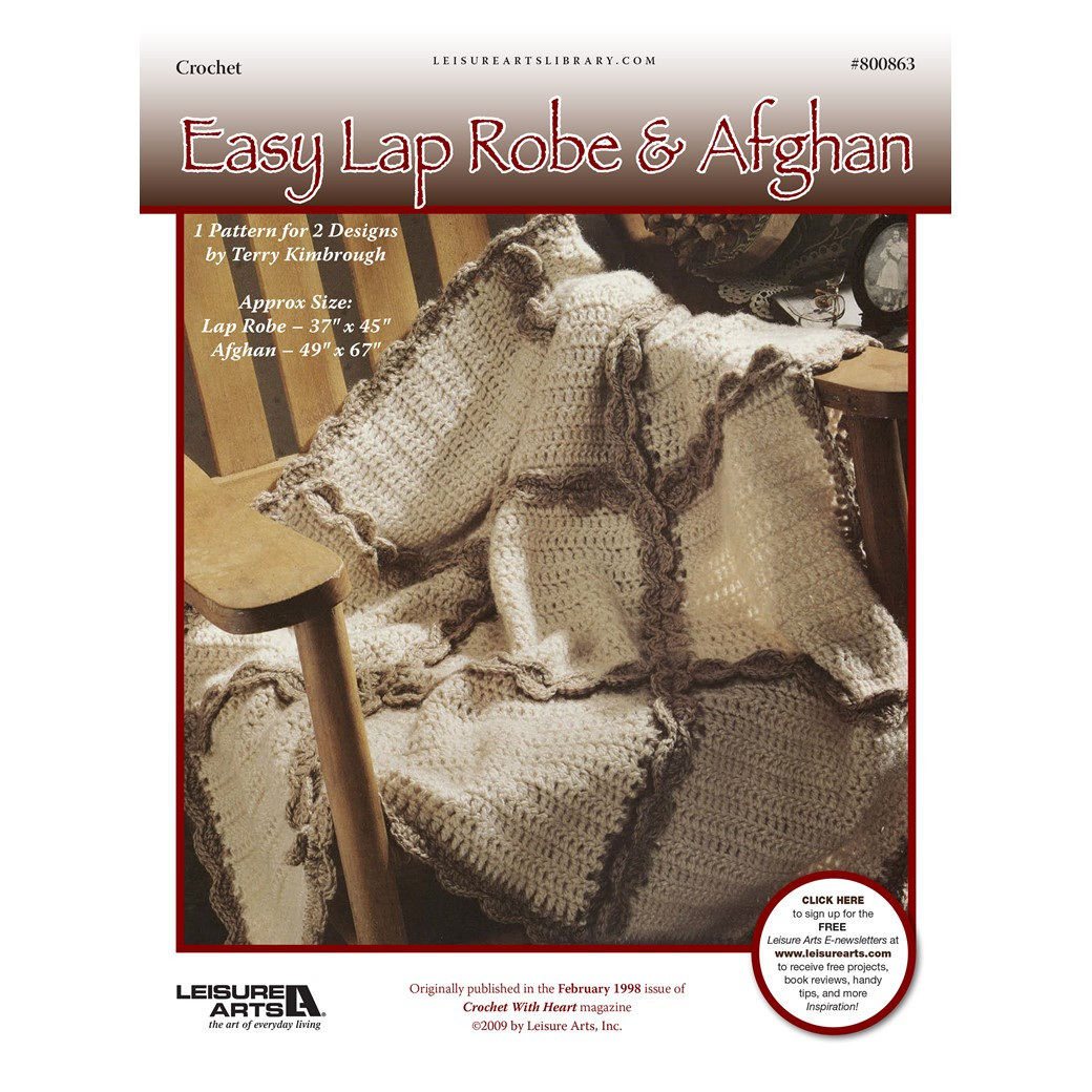 Crocheted Lap Robe Leisure Arts Easy Lap Robe Afghan Crochet ePattern - Leisure Arts