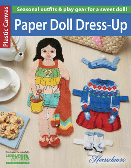Leisure Arts Plastic Canvas Paper Doll Dress Up Book