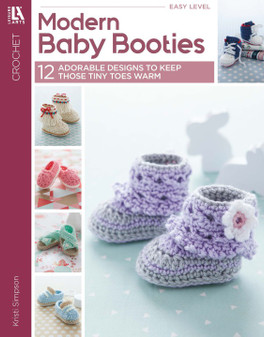 Leisure Arts Modern Baby Booties Crochet Book