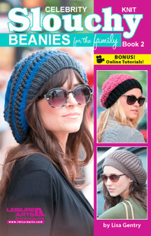 Leisure Arts Celebrity Slouchy Beanies For The Family #2 Knit Book