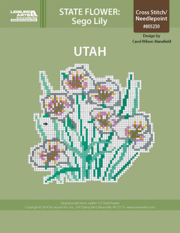 Leisure Arts Utah Sego Lily Cross Stitch ePattern
