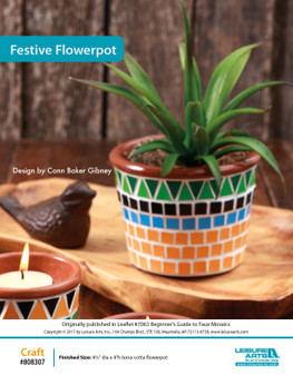 Perfect for your garden or window sill, this crafty flowerpot decor will keep your plants looking bright and safe. Designed by Conn Baker Gibney.