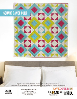 Square Dance Quilt ePattern originally published in leaflet #7493 Modern Patchwork, design by Carolina Moore.