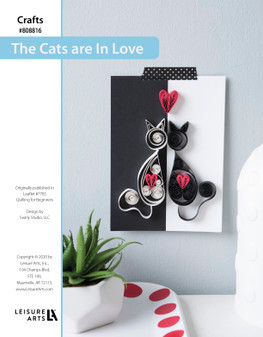 The Cats are in Love Quilling ePattern originally published in Leaflet #7783 Quilling for Beginners design by Swirly Studio, LLC.
